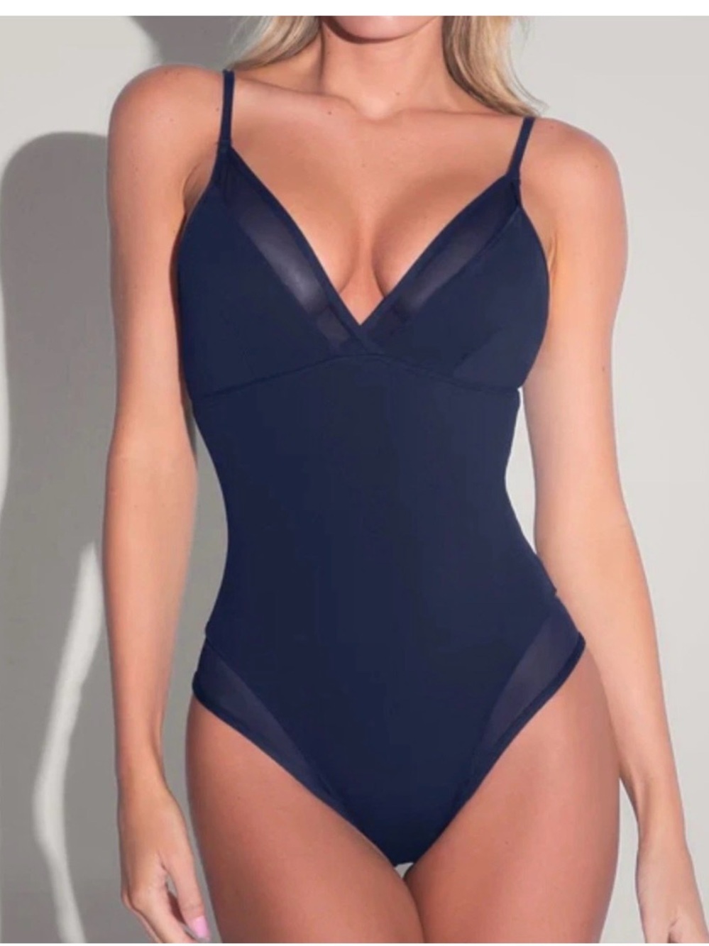 TA3 Mesh One Piece Swim Midnight Blue Lace Up Back TA3175RL small regular long